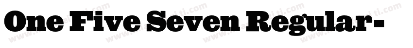 One Five Seven Regular字体转换